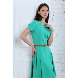 Сукня приталена міді 1406-030 бірюзова